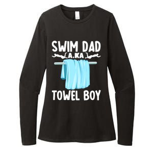 Swim Dad Towel Swimming Swimmer Father Fathers Day Gift Womens CVC Long Sleeve Shirt