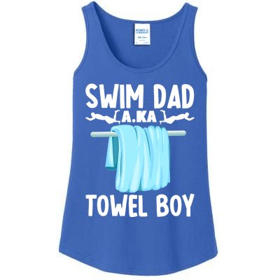 Swim Dad Towel Swimming Swimmer Father Fathers Day Gift Ladies Essential Tank