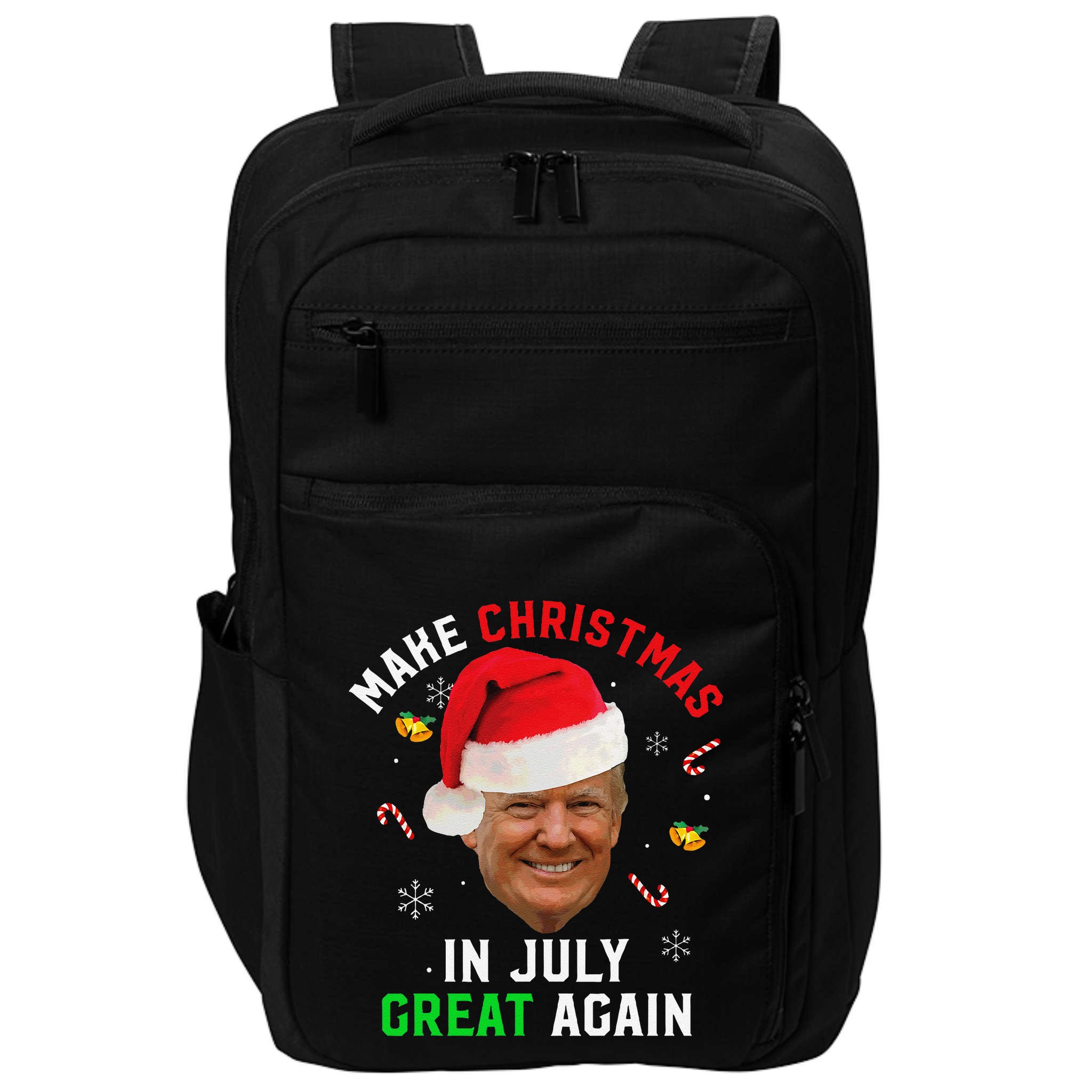 Santa Donald Trump Make Christmas In July Great Again Funny Impact Tech Backpack