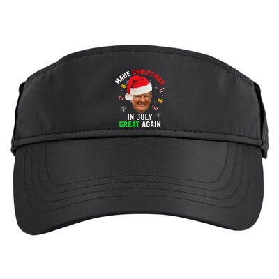 Santa Donald Trump Make Christmas In July Great Again Funny Adult Drive Performance Visor