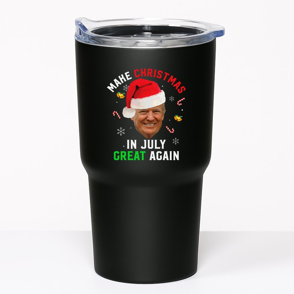 Santa Donald Trump Make Christmas In July Great Again Funny Tumbler