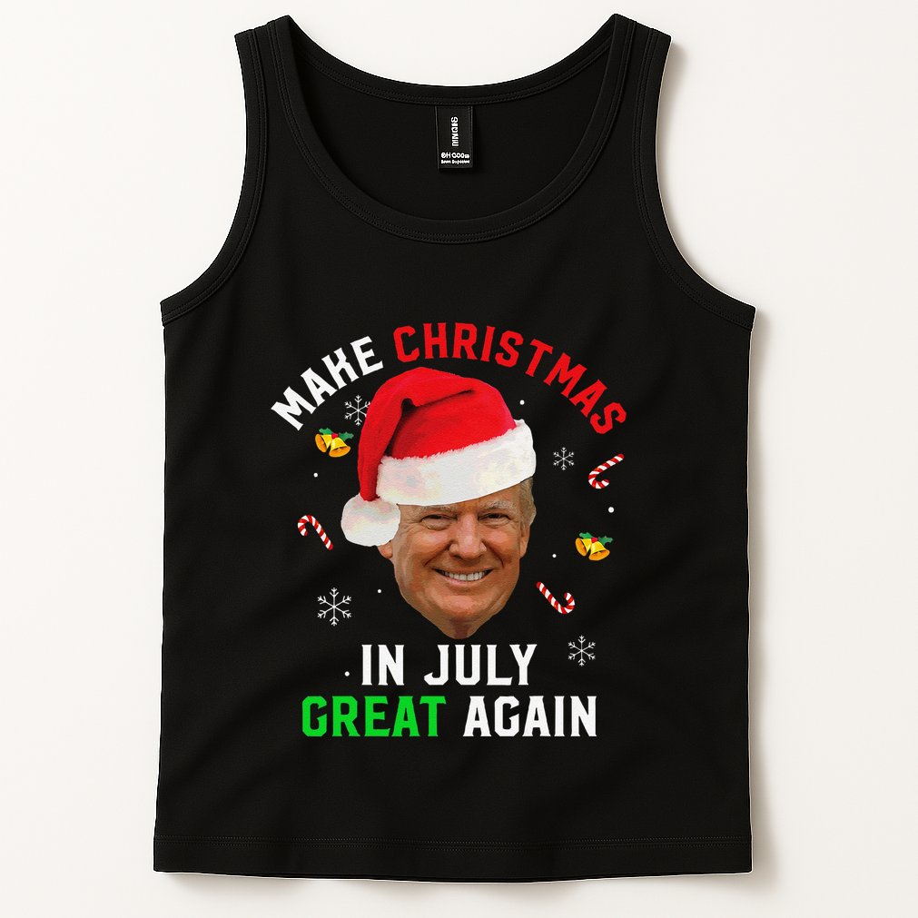 Santa Donald Trump Make Christmas In July Great Again Funny Tank Top