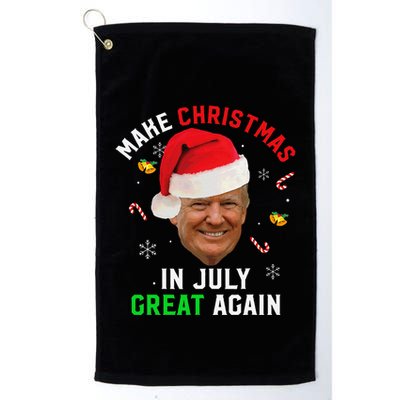 Santa Donald Trump Make Christmas In July Great Again Funny Golf Towel