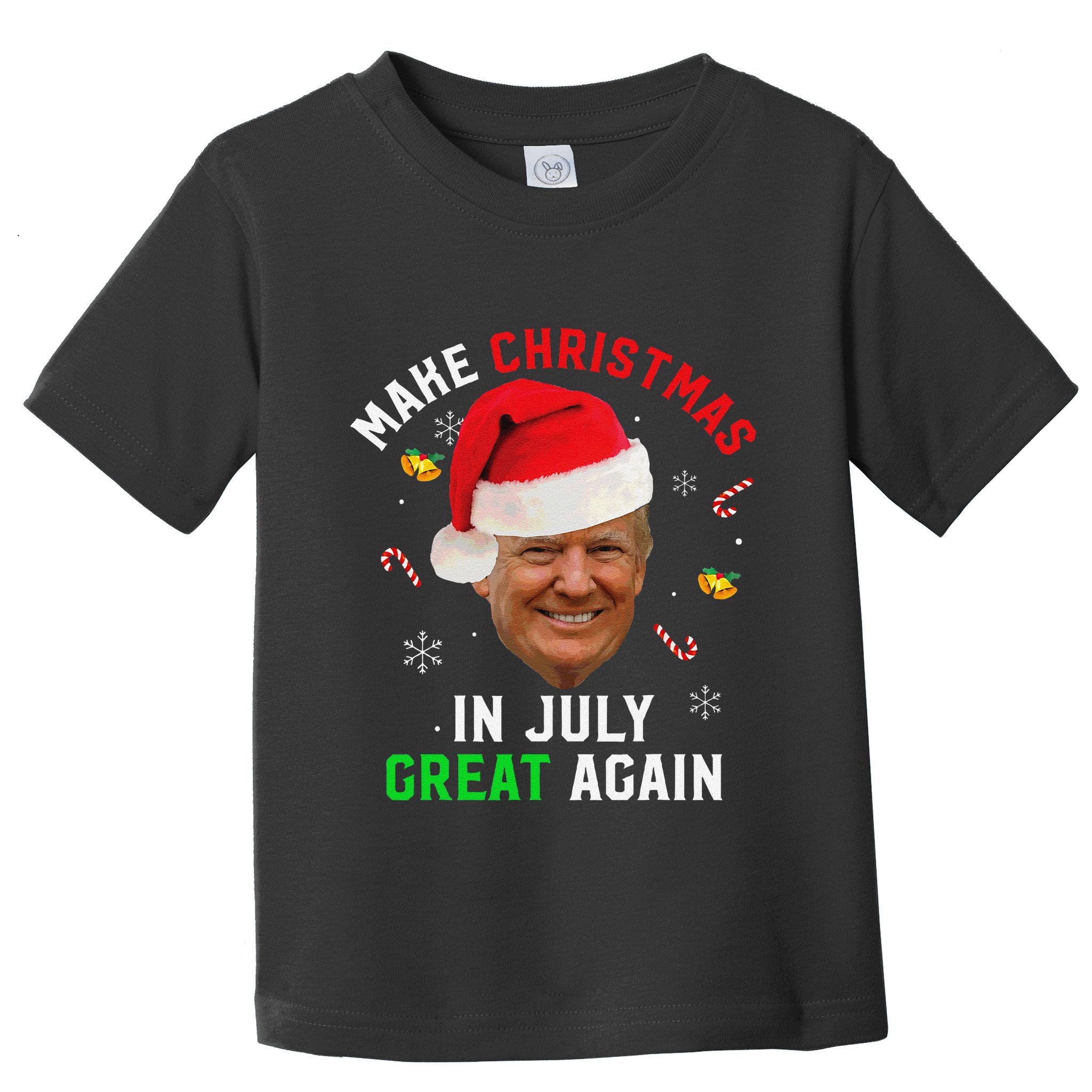 Santa Donald Trump Make Christmas In July Great Again Funny Toddler T-Shirt