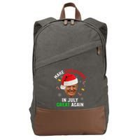 Santa Donald Trump Make Christmas In July Great Again Funny Cotton Canvas Backpack