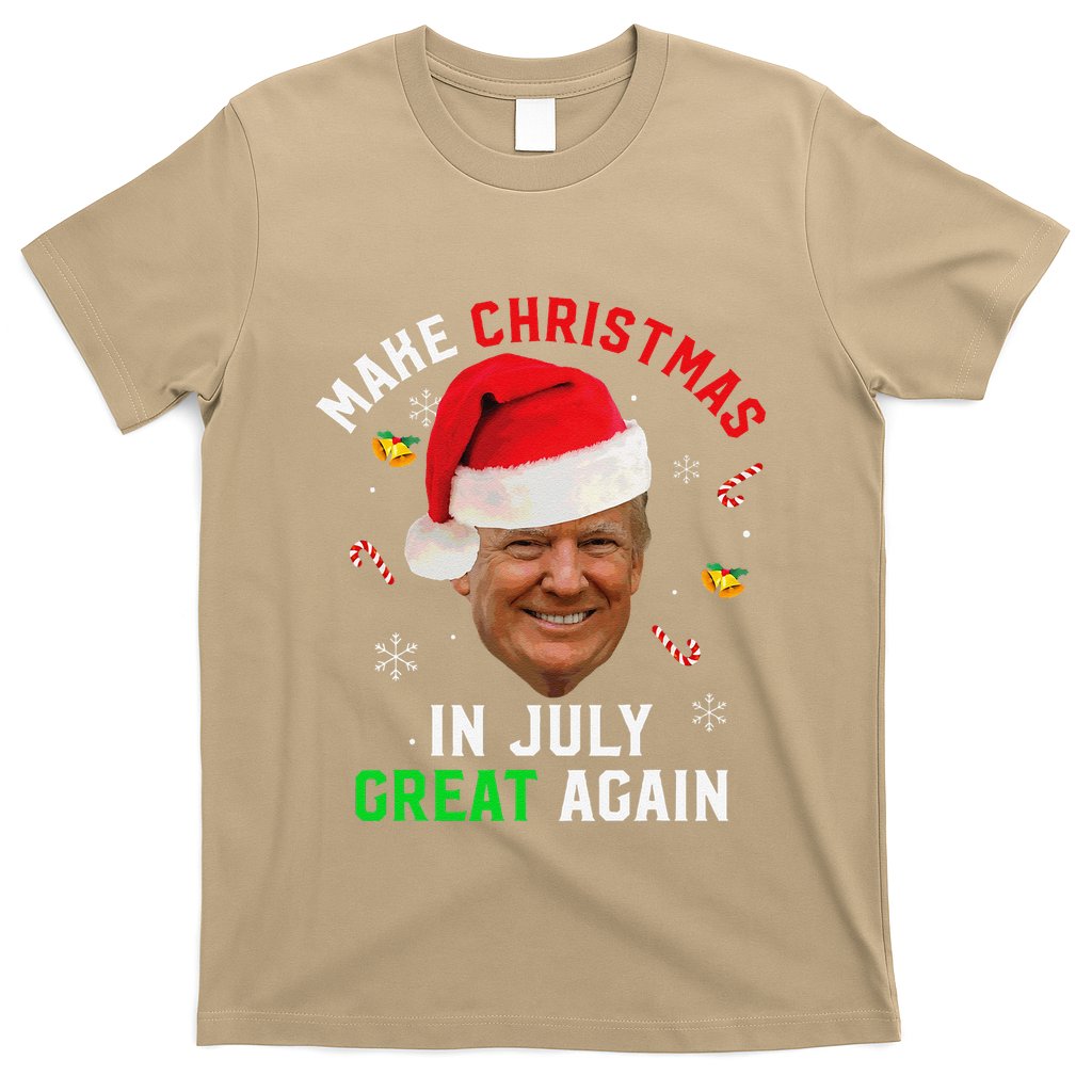 Santa Donald Trump Make Christmas In July Great Again Funny T-Shirt
