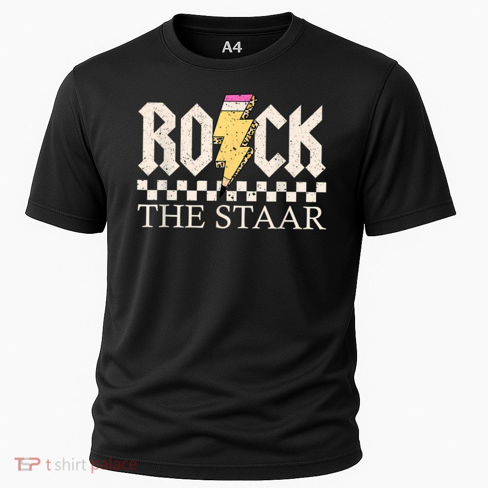 State Day Testing Motivation Teacher Student Rock The STAAR Cooling Performance Crew T-Shirt