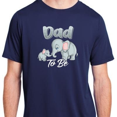 Soon Dad To Be Elephants For Baby Shower Gender Reveal Adult ChromaSoft Performance T-Shirt