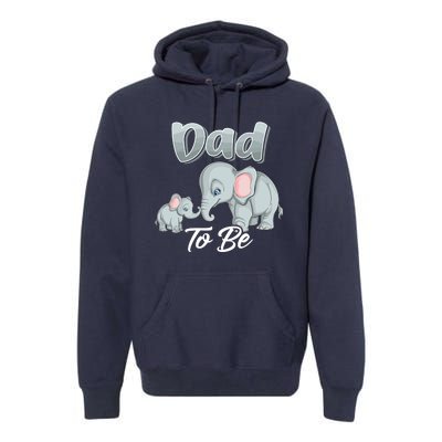 Soon Dad To Be Elephants For Baby Shower Gender Reveal Premium Hoodie