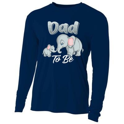 Soon Dad To Be Elephants For Baby Shower Gender Reveal Cooling Performance Long Sleeve Crew