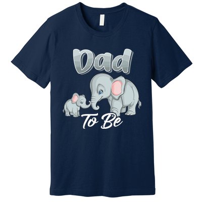 Soon Dad To Be Elephants For Baby Shower Gender Reveal Premium T-Shirt