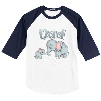 Soon Dad To Be Elephants For Baby Shower Gender Reveal Baseball Sleeve Shirt