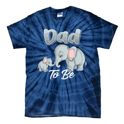 Soon Dad To Be Elephants For Baby Shower Gender Reveal Tie-Dye T-Shirt