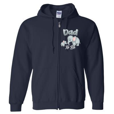 Soon Dad To Be Elephants For Baby Shower Gender Reveal Full Zip Hoodie