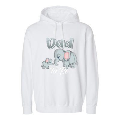 Soon Dad To Be Elephants For Baby Shower Gender Reveal Garment-Dyed Fleece Hoodie