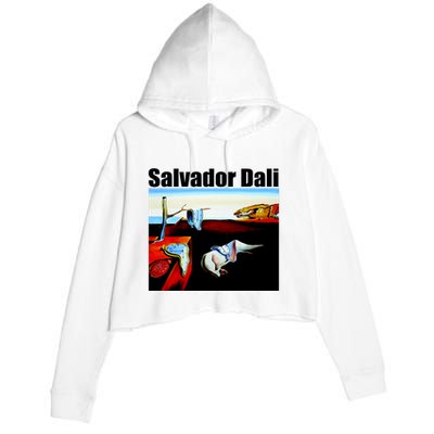 Salvador Dali The Persistence Of Memory 1931 Crop Fleece Hoodie