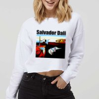 Salvador Dali The Persistence Of Memory 1931 Cropped Pullover Crew