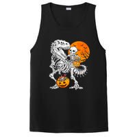 Skeleton Dinosaur T Rex Boys Halloween Mummy Funny Pumpkin PosiCharge Competitor Tank