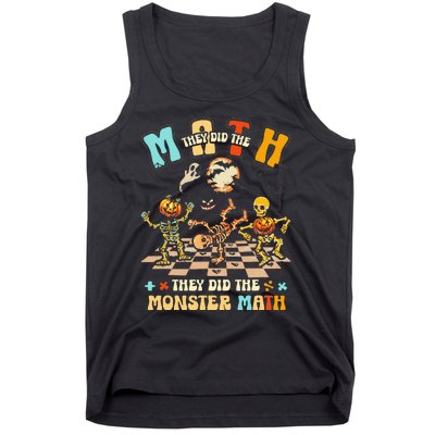 Skeleton Dancing They Did The Math They Did The Monster Math Tank Top