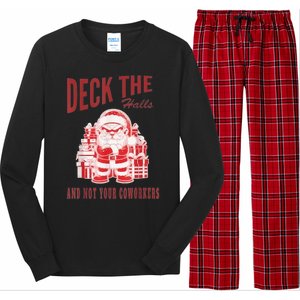 Santa Deck The Halls And Not The Customers Christmas Long Sleeve Pajama Set