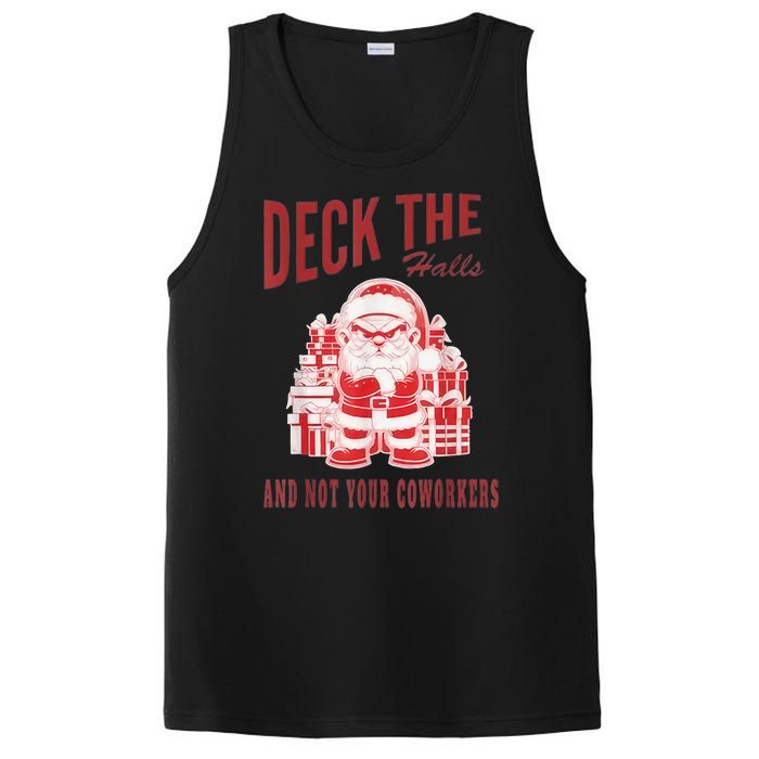 Santa Deck The Halls And Not The Customers Christmas PosiCharge Competitor Tank