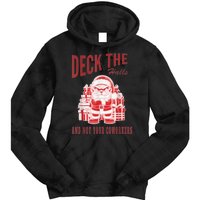 Santa Deck The Halls And Not The Customers Christmas Tie Dye Hoodie