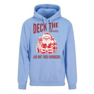 Santa Deck The Halls And Not The Customers Christmas Unisex Surf Hoodie