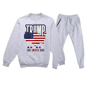 Support Donald Trump 2024 Presidential Election Campaign Premium Crewneck Sweatsuit Set