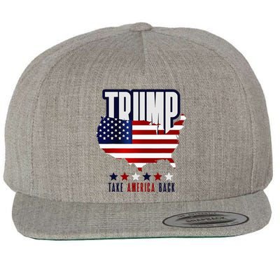 Support Donald Trump 2024 Presidential Election Campaign Wool Snapback Cap