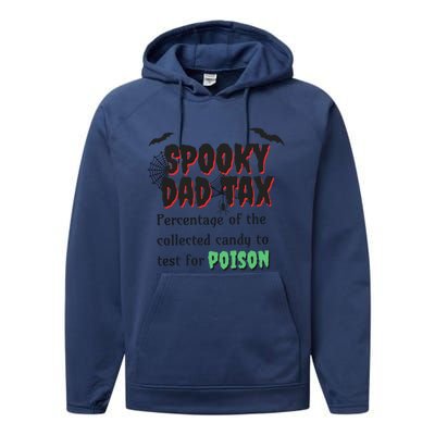 Spooky Dad Tax Halloween Funny Family Matching Halloween Performance Fleece Hoodie