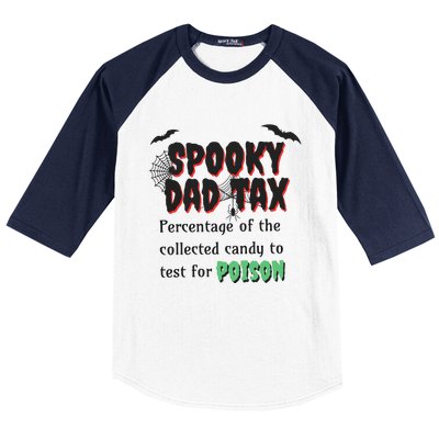 Spooky Dad Tax Halloween Funny Family Matching Halloween Baseball Sleeve Shirt