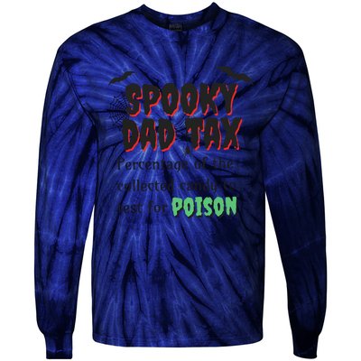 Spooky Dad Tax Halloween Funny Family Matching Halloween Tie-Dye Long Sleeve Shirt