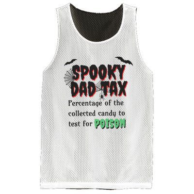 Spooky Dad Tax Halloween Funny Family Matching Halloween Mesh Reversible Basketball Jersey Tank