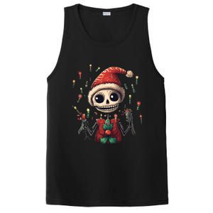 Skeleton Dancing Tree Christmas Cute Xmas Skeleton Dancing Gift PosiCharge Competitor Tank