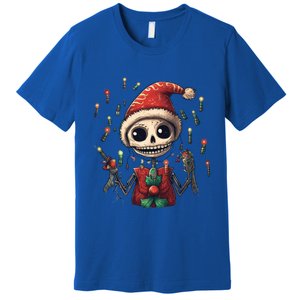 Skeleton Dancing Tree Christmas Cute Xmas Skeleton Dancing Gift Premium T-Shirt