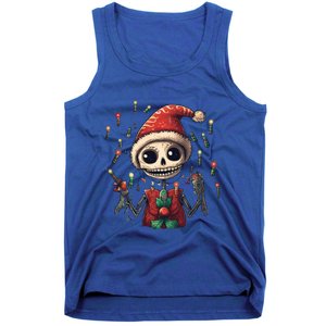 Skeleton Dancing Tree Christmas Cute Xmas Skeleton Dancing Gift Tank Top