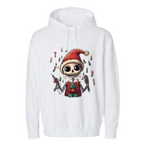 Skeleton Dancing Tree Christmas Cute Xmas Skeleton Dancing Gift Garment-Dyed Fleece Hoodie