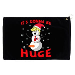 Snowman Donald Trump Gonna Be Huge Ugly Christmas Sweater Grommeted Golf Towel