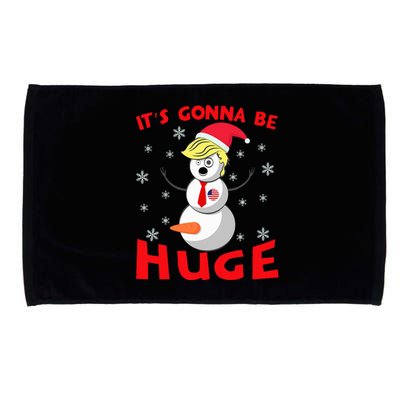 Snowman Donald Trump Gonna Be Huge Ugly Christmas Sweater Microfiber Hand Towel