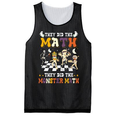 Skeleton Dancing They Did The Math They Did The Monster Math Mesh Reversible Basketball Jersey Tank