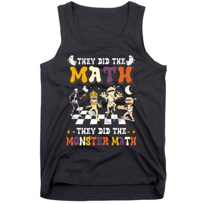 Skeleton Dancing They Did The Math They Did The Monster Math Tank Top