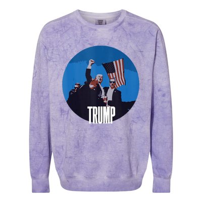 Support Donald Trump 2024 Presidential Election Campaign Colorblast Crewneck Sweatshirt