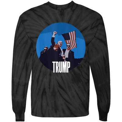 Support Donald Trump 2024 Presidential Election Campaign Tie-Dye Long Sleeve Shirt