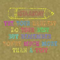Staar Day Try Your Hardest Do Your Best Teacher Test Day Garment-Dyed Women's Muscle Tee