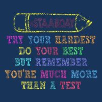 Staar Day Try Your Hardest Do Your Best Teacher Test Day Drawstring Bag