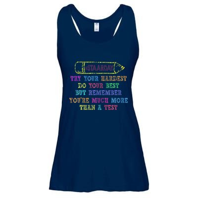 Staar Day Try Your Hardest Do Your Best Teacher Test Day Ladies Essential Flowy Tank