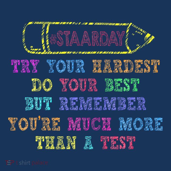Staar Day Try Your Hardest Do Your Best Teacher Test Day Youth Performance Sprint T-Shirt