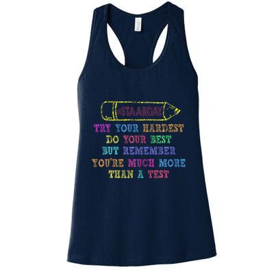 Staar Day Try Your Hardest Do Your Best Teacher Test Day Womens Tank Top