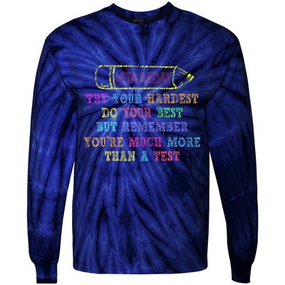 Staar Day Try Your Hardest Do Your Best Teacher Test Day Tie-Dye Long Sleeve Shirt