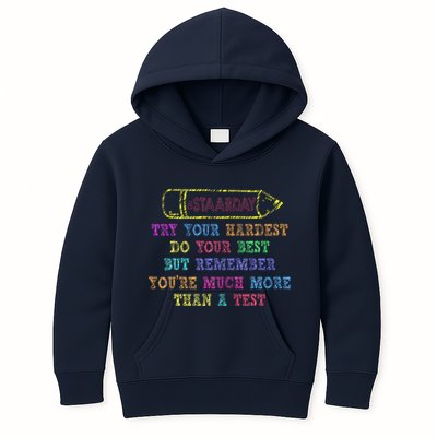Staar Day Try Your Hardest Do Your Best Teacher Test Day Kids Hoodie